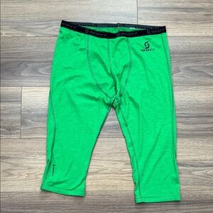 Scott Men’s 3/4 Merino Wool Baselayer Pant in Green - Size XL